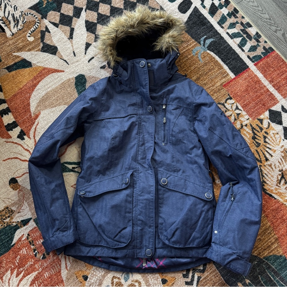 SNOW VISION BLUE SKI SNOWBOARDING JACKET SMALL FR 4